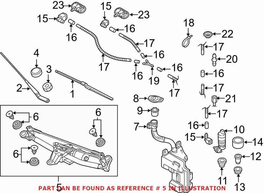 Audi Windshield Wiper Motor 8V1955023C